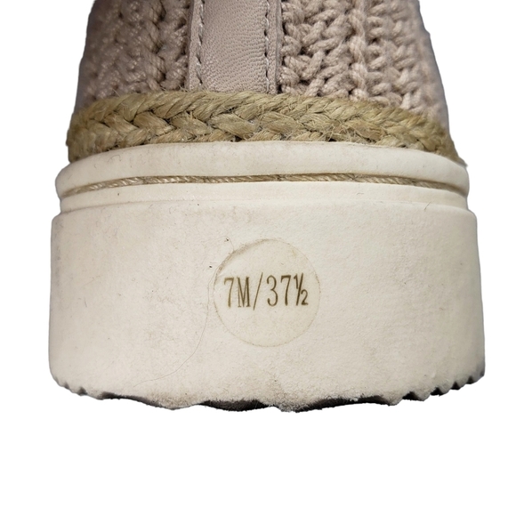 Vince Camuto | Relinsta Beige Woven Fabric Bohemian Platform Sneakers Women's 7 - Picture 11 of 12